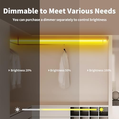 iNextStation 16.4FT 12V LED Strip Lights Yellow Neon Rope Lights (No Plug) - Image 5