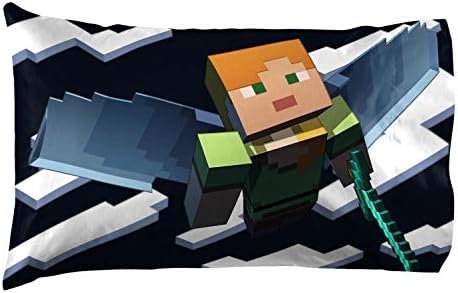 Minecraft Creeper Queen Comforter Set 7 Piece Kids Bedding for Boys, Green - Image 4