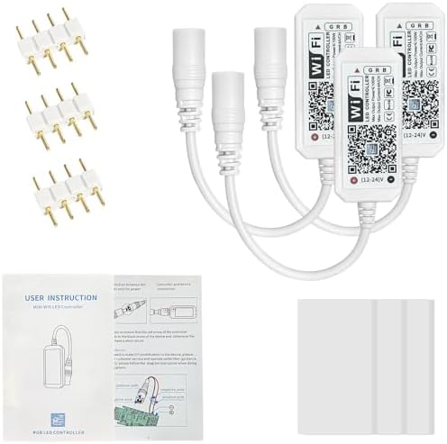3 Pack Smart WiFi LED Controllers, RGB Led Strip Lights Wireless Control, Compatible with Alexa & Google Home & IFTTT, Free Magic Home App Control for Home Decoration TV Background Stair LED Lights - Image 2