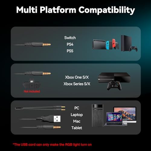 IMYB A36 Gaming Headset with Mic Stereo Headphones for Pc PS5, Xbox - Image 5