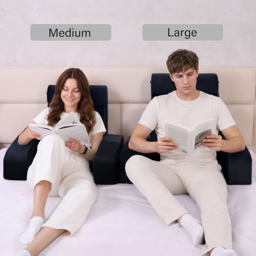 ENITYA 21" Reading Pillow for Bed with Firm Back Support & Big Pockets - Image 5