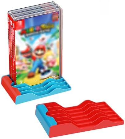 WEIMINLI 2-Pack 6-Game Case Holders for Nintendo Switch, Red & Blue by WEIMINLI