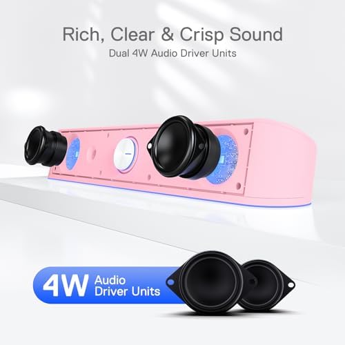 Redragon GS560 RGB Desktop Soundbar, Dynamic Lighting Bar with Audio Sync - Image 3