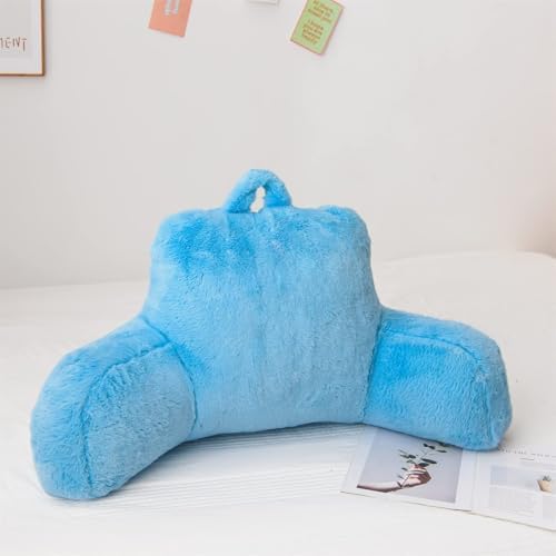 A Nice Night Babyblue Reading Pillow, 18.5" Bed Wedge Pillows with Arms - Image 3