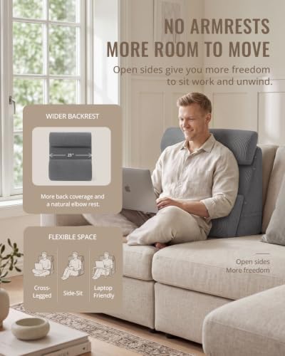 Blissful Diary Reading Pillow with Adjustable Neck & Lumbar Support, 21" - Image 3