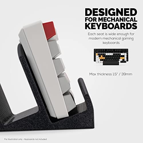 BRAINWAVZ Dual Desktop Keyboard Stand Holder, Suitable for Small Gaming Keyboards and Large Full-Size Boards, Organize Your Workspace and Keeping it Clutter-Free (D02) - Image 6