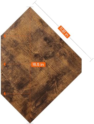 Homode Corner Shelf Wall Mount, Set of 4 Floating Corner Shelves with Cord Hole for Cable Box, Wood Corner Hanging Shelves for Bathroom Bedroom Kitchen, Rustic Brown - Image 3