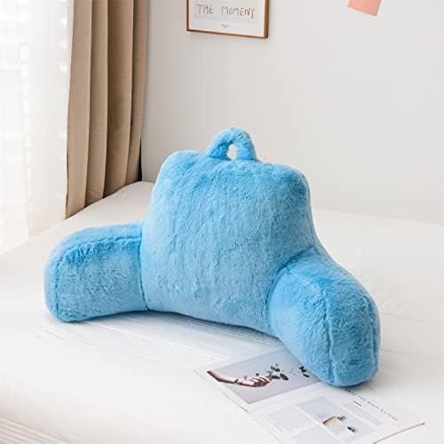A Nice Night Babyblue Reading Pillow, 17" Bed Wedge Pillows with Arms by ANICENIGHT