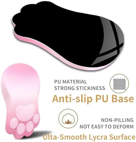 L-SPOUTTO Ergonomic Mouse Pad with Wrist Rest,Pink Mouse Pad Wrist Support - Image 2