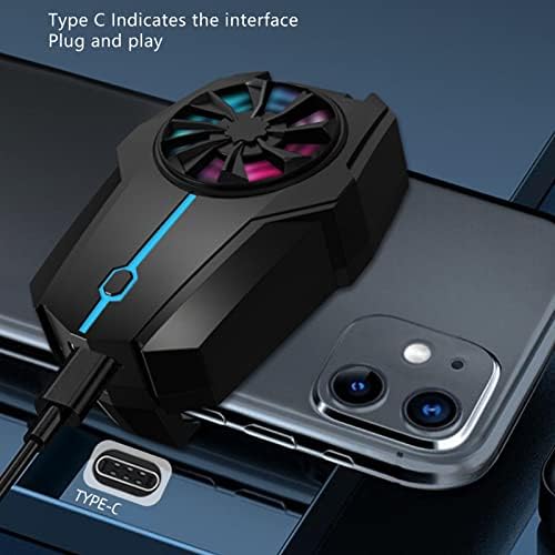 Cell Phone Cooler,Cellphone Radiator with Fan Speed Settings,Fast Cooling Super Silent Mobile Phone Radiator,Fit for Mobile Gaming,Video Streaming,Car Driving - Image 2