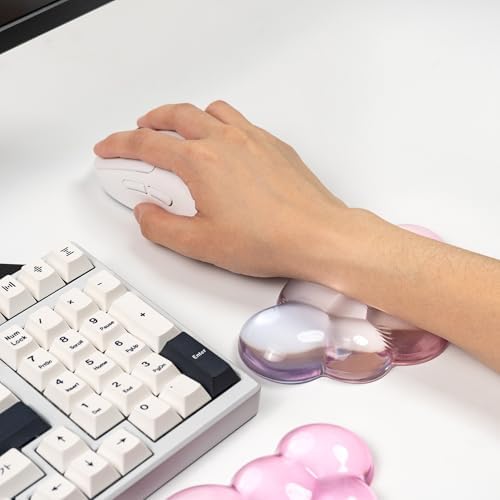 Gel Keyboard and Mouse Wrist Rest, Cloud Wrist Pad for Computer Keyboard | Wrist support for Keyboard 60%/68%/75%,Cloud Wrist Rest,Keyboard Cushion, Comfort & Support for Typing and Gaming - Image 6