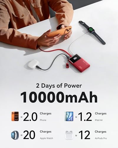 INIU Power Bank, Compact 10000mAh 45W PD Fast Charging Portable Charger - Image 5