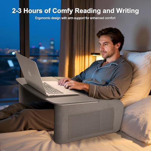 OPTIXCELL Lap Desk for Adults with Arm Rests, Ergonomic Laptop Pillow Stand - Image 2