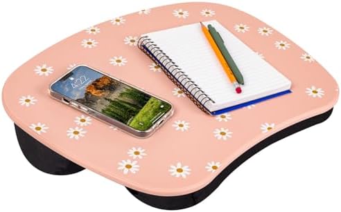LAPGEAR MyStyle Lap Desk – Pink Daisy, Fits 15.6” Laptops by LapGear