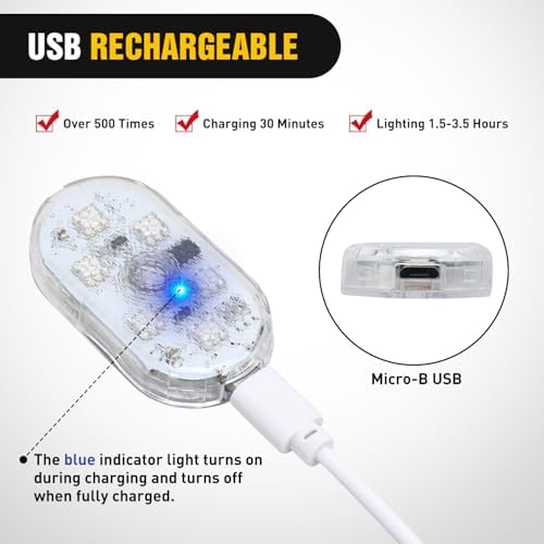 Nilight 4 PCS 7 Colors Wireless Magnetic RGB LED Interior Lights - Image 7