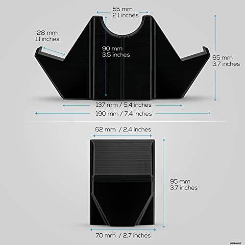 BRAINWAVZ Dual Game Controller & Storage Desktop Holder, Universal Design for Xbox ONE PS5 PS4 PC Gamepads, Reduce Clutter, UGDS-01 - Image 5
