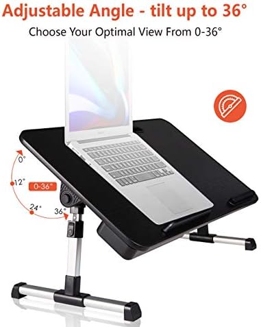 Lap Desk for Laptop,BUILDEC Adjustable Laptop Stand for Desk with Storage Drawer,Foldable Legs Standing Lap Table for Reading, Eating, Working, Writing, Gaming and Drawing in Bed Sofa Couch Floor - Image 4