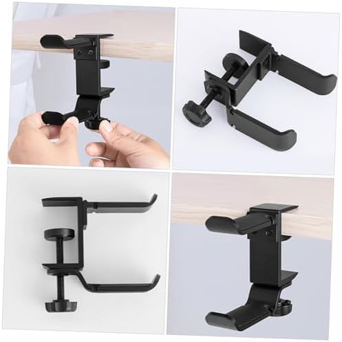 KOMBIUDA Multifunctional Headphone Hanger Under Desk Clamp Hook Adjustable Headset Stand for Home Office Use Sturdy Plastic and Silicone Design Easy No-Drill Installation Space-Saving Storage - Image 3