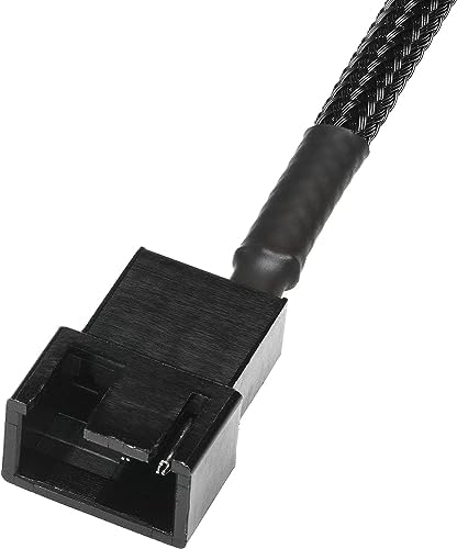 Gebildet Full Speed 12V Voltage Step-Up USB to 3 Way 3-Pin and 4-Pin PC Fan Sleeved Power Adapter Cable - Image 3