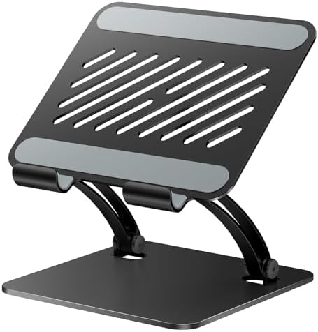 tounee Tablet Holder Stand, Dual Rod Adjustable Aluminum Desktop Stand, Compatible with 4.7-16.9" iPads, Surface Tablets, Portable Monitor, Kindle and More (Black) by tounee