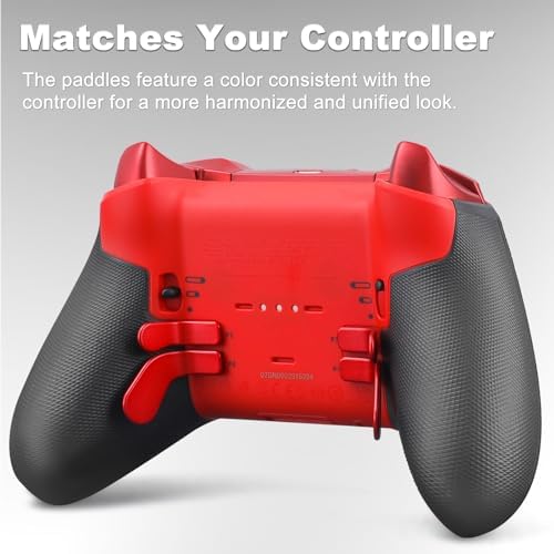 Complete Component Pack for Xbox Elite Controller Series 2 - Accessories Includes 1 Controller Carrying Case, 1 Charging Dock, 4 Thumbsticks, 4 Paddles, 1 Adjustment Tool and 1 Charging Cable(RED) - Image 5
