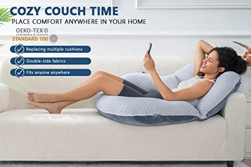 INSEN Reading Pillow, Back Pillow for Sitting in Bed and Couch, Gaming Pillow for Adults, Sit Up Support for Bed - Image 7