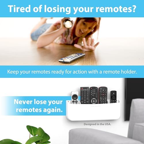 TotalMount Drop-Free Remote Holder – Removable Adhesive Strips – Pro White - Image 2
