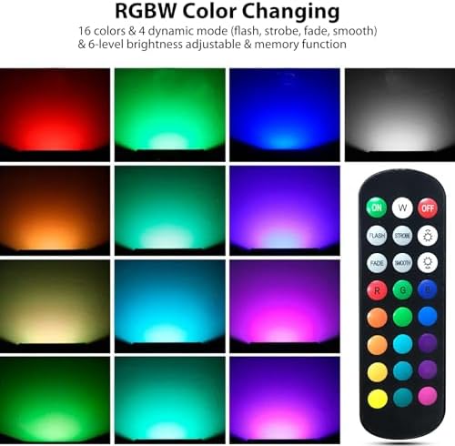 144W LED Wall Washer Light with Remote, RGBW Color Changing Linear Lights - Image 3