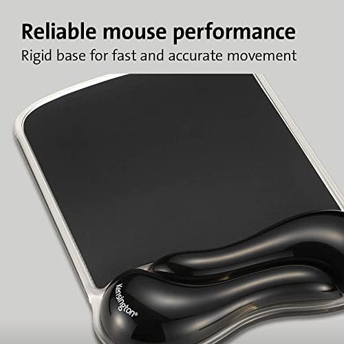 Kensington Duo Gel Wave Mouse Pad & Wrist Rest (K62413WW) Black 9.6L x 7.6W inches (Pack of 4) - Image 5