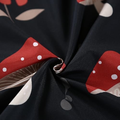 SDIII 4PCS Red Mushroom Sheets Set Twin, Soft Microfiber Mushroom Twin Sheets, Vintage Botanical Bed Sheet for Kids Boys Girls and Teens All Season - Image 4