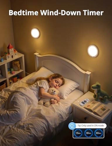 Combuh Rechargeable Motion Sensor Ceiling Light with Remote Wireless, 60 Days Battery Powered Shower Lamp Magnetic Dimming Timing Stick on Cordless Lighting for Closet Pantry without Electricity 2Pack - Image 2