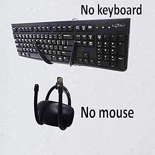 2 Pack Universal Keyboard and Mouse Wall Mount Storage Organizer, Keyboard & Mouse Wall Clip Wall Hanger Wall Display Storage Holder Keyboard Stand - No Keyboard No Mouse - No Falling - Image 3
