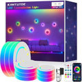 KANTUTOE Smart LED Wall Lights, 9-Piece RGB LED Light with App & Remote Control, TV Backlights, Music Sync, Color-Changing, Ambient Lighting for Gaming, Bedroom, Living Room and Home Decor by KANTUTOE