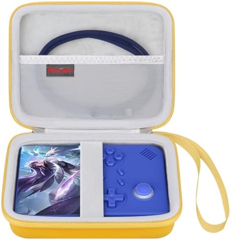 Elonbo Carrying Case for G350/ RG35XX Pro/ RG40XXV/ RG406V/ RG405V Retro Handheld Game Console, GiipGoop/ Voacle/ Anbernic Video Gaming Console Travel Storage Bag, Linux System Games Holder, Yellow by Elonbo