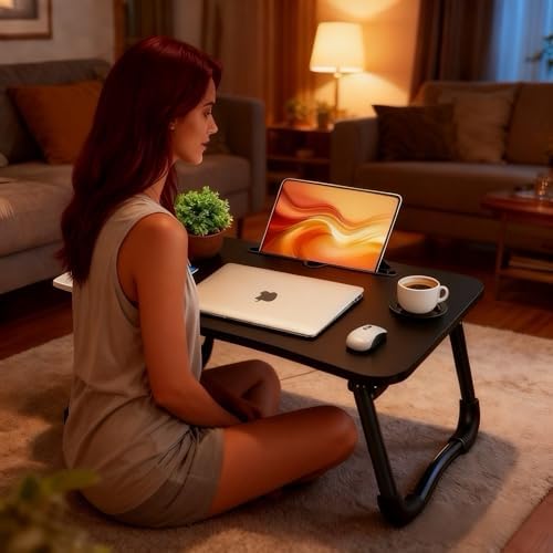 Fayquaze Laptop Desk, Portable Foldable Lap Bed Desk, Laptop Table Tray - Image 7