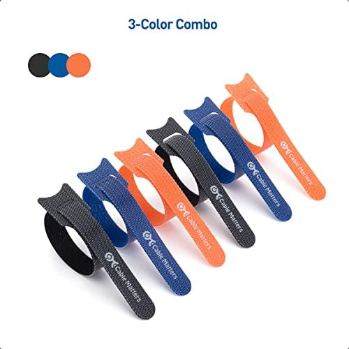 Cable Matters 100-Pack 8-Inch Hook-and-Loop Reusable Cable Ties, Multicolor - Image 2