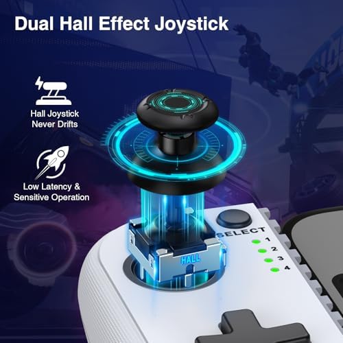 NealGamefy Phone Controller for iPhone/Android - Mobile Gaming Controller with Hall Effect Joystick, Phone Case Support, Turbo Function, Dual Vibration- Phone Controller Compatible with More Games - Image 4