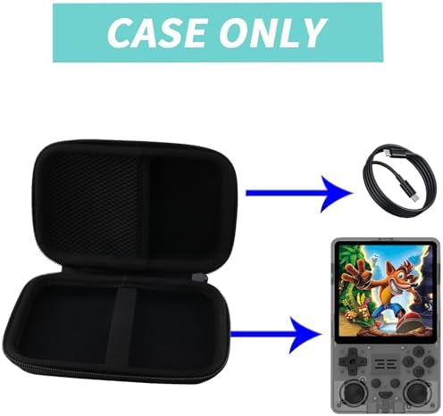 WERJIA Hard Carrying Case Compatible with RG36PRO/R36 PROMAX/R36 Ultra Retro Video Game Console, Mesh Pocket fits Cable, SD Card (For RG36PRO Black) - Image 5