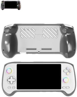 Case for Anbernic RG557 5.48 Inch Handheld Gaming Console,BOVUGAC High Transparency Soft TPU Shockproof with Stand-Clear Black by Unknown