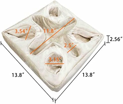 Couch and Bed Cup Holder Pillow, Sofa Refreshment Tray for Drinks/Remote Control/Snacks Holder (Beige) - Image 5