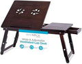 Sofia + Sam Bamboo Ventilation Lap Tray with Adjustable Legs (Walnut) by Sofia+%2B+Sam