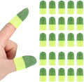 PATIKIL Controller Finger Thumb Sleeve, 40 Pack Mobile Gaming Finger Sleeve Silver Fiber Tip Gloves Anti-Sweat Breathable for Game Phone Touchscreen Devices, Green/Yellow by PATIKIL