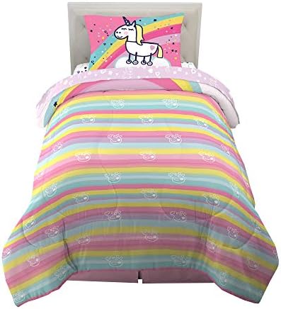 Franco Kids Bedding Super Soft Comforter and Sheet Set, 4 Piece Twin Size, Peppa Pig - Image 2