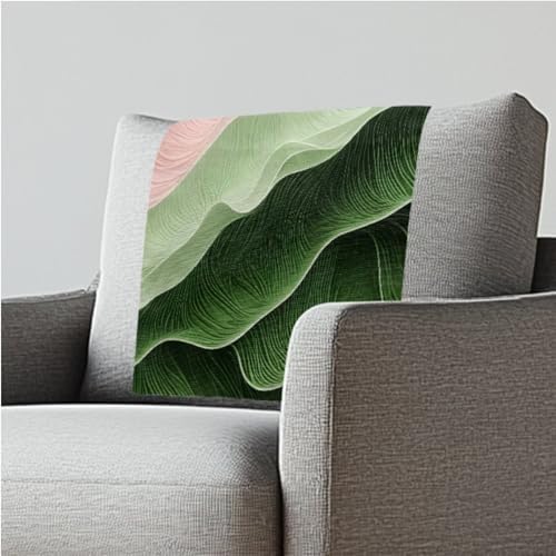 Wave Stripe Textured Print Universal Headrest Protector 26x16 Inch Set of 2 - Easy Install Polyester Couch Cover, Waterproof & Non-Slip, Includes Fixing Nails for Home/Office Recliners by ZCFYGDX