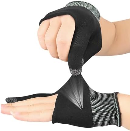 Toddmomy 2 Pairs Mobile Gaming Gloves for Sweaty Hands - Anti-Sweat Breathable Mobile Finger Sleeves, Game Gloves Thumb Sleeves for Gamer, Game Streamer, Black and White - Image 6