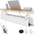 PEGZONE No Drill Under Desk Cable Management Tray, 31.5" Fabric Organizer by Pegzone