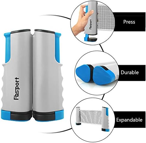 FBSPORT Ping Pong Paddle Set, Portable Table Tennis Set with Retractable Net,Rackets,Balls and Carry Bag for Indoor/Outdoor Games - Image 3
