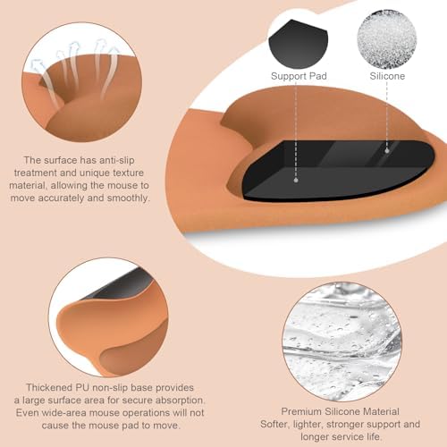 MOSISO Wrist Rest Support for Mouse Pad&Keyboard Set, Cosmic Orange - Image 2