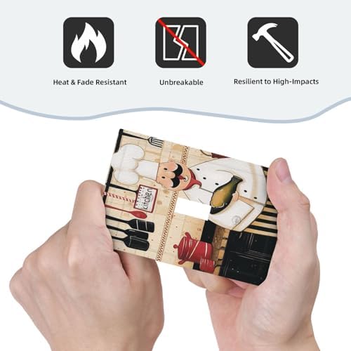 Decorative Light Switch Covers Cartoon Fat Happy Chef Cook Single Toggle Light Switch Cover Plate 1 Gang Outlet Covers Wall Plate Electrical Device Switchplate Dimmer Faceplate Kitchen Decor - Image 6