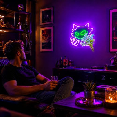 Ghost Neon Signs for Wall Decor, Horror Led Sign Neon Light up Sign - Image 5